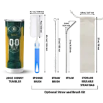 customized oakland athletics stacked diamond green skinny tumbler best selling.webp