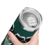 customized oakland athletics superman emblem green black skinny tumbler best selling.webp