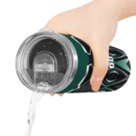 customized oakland athletics superman emblem green black skinny tumbler best selling.webp