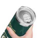 customized oakland athletics torn band green white skinny tumbler best selling.webp