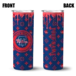 customized philadelphia phillies camo streak blue skinny tumbler best selling.webp