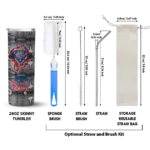 customized philadelphia phillies chevron v blue gray skinny tumbler best selling.webp