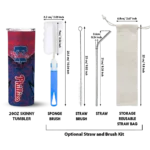 customized philadelphia phillies spiral burst print blue skinny tumbler best selling.webp