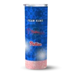 customized philadelphia phillies starburst tiles blue skinny tumbler best selling.webp