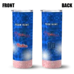 customized philadelphia phillies starburst tiles blue skinny tumbler best selling.webp