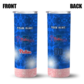 customized philadelphia phillies starburst tiles blue skinny tumbler fashion forward.webp