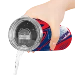 customized philadelphia phillies web stripes blue white skinny tumbler best selling.webp