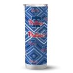 customized philadelphia phillies zipper leopard blue skinny tumbler best selling.webp