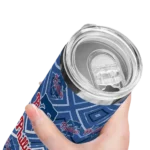 customized philadelphia phillies zipper leopard blue skinny tumbler best selling.webp