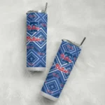 customized philadelphia phillies zipper leopard blue skinny tumbler best selling.webp