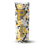 customized pittsburgh pirates claw marks black white skinny tumbler best selling.webp