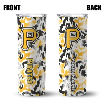 customized pittsburgh pirates claw marks black white skinny tumbler fashion forward.webp
