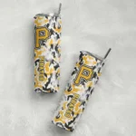 customized pittsburgh pirates claw marks black white skinny tumbler best selling.webp