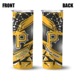 customized pittsburgh pirates helmet clash black skinny tumbler best selling.webp