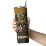 customized pittsburgh pirates kiss band gold skinny tumbler best selling 1.webp