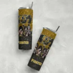 customized pittsburgh pirates kiss band gold skinny tumbler best selling 1.webp