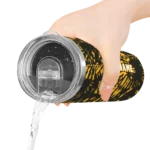 customized pittsburgh pirates metallic grid black skinny tumbler best selling.webp