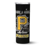 customized pittsburgh pirates rose romance black skinny tumbler best selling.webp