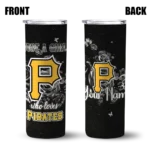 customized pittsburgh pirates rose romance black skinny tumbler best selling.webp