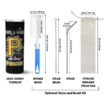 customized pittsburgh pirates rose romance black skinny tumbler best selling.webp