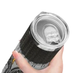 customized pittsburgh pirates sparkle drip black skinny tumbler best selling.webp