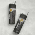 customized pittsburgh pirates sparkle drip black skinny tumbler best selling.webp