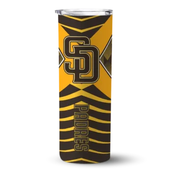 customized san diego padres camo texture brown skinny tumbler best selling.webp