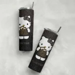 customized san diego padres hello kitty brown black skinny tumbler best selling.webp