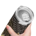 customized san diego padres monogram burst brown white skinny tumbler best selling.webp