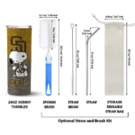 customized san diego padres snoopy attitude brown skinny tumbler best selling.webp