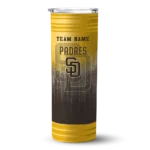 customized san diego padres swirl texture brown skinny tumbler best selling.webp