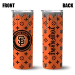 customized san francisco giants camo streak orange skinny tumbler best selling.webp