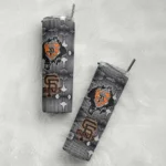 customized san francisco giants chevron v orange gray skinny tumbler best selling.webp