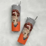 customized san francisco giants sparkle lips orange skinny tumbler best selling.webp