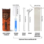 customized san francisco giants spiral burst print orange skinny tumbler best selling.webp