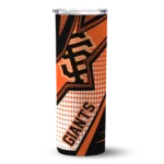 customized san francisco giants web stripes orange white skinny tumbler best selling.webp