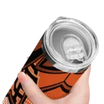 customized san francisco giants web stripes orange white skinny tumbler best selling.webp