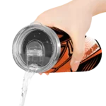 customized san francisco giants web stripes orange white skinny tumbler best selling.webp