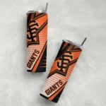 customized san francisco giants web stripes orange white skinny tumbler best selling.webp