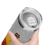 customized san francisco giants winnie the pooh orange gray skinny tumbler best selling.webp