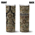 customized seattle mariners antler flow camo skinny tumbler best selling.webp