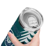 customized seattle mariners chevron stripes navy blue skinny tumbler best selling.webp