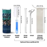 customized seattle mariners kiss band green skinny tumbler best selling.webp