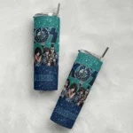 customized seattle mariners kiss band green skinny tumbler best selling.webp
