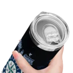 customized seattle mariners rose romance navy blue black skinny tumbler best selling.webp