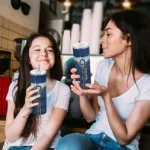 customized seattle mariners sparkle drip navy blue skinny tumbler best selling.webp