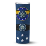 customized seattle mariners star cluster navy blue skinny tumbler best selling.webp