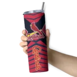 customized st louis cardinals camo texture red skinny tumbler best selling.webp