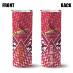 customized st louis cardinals monogram burst red white skinny tumbler best selling.webp