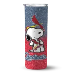 customized st louis cardinals snoopy attitude red skinny tumbler best selling.webp